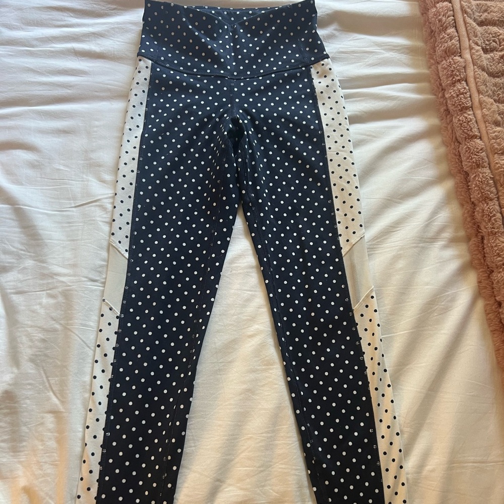 XS Navy Polka Dot Leggings